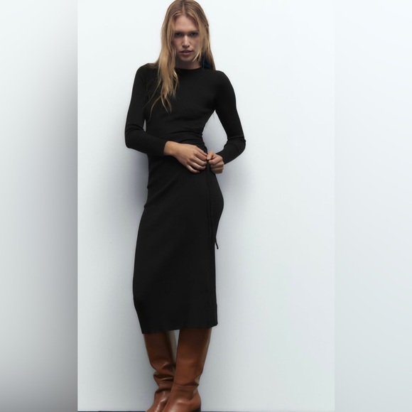 Sold Zara Ribbed Knit Dress NWT - Picture 2 of 8